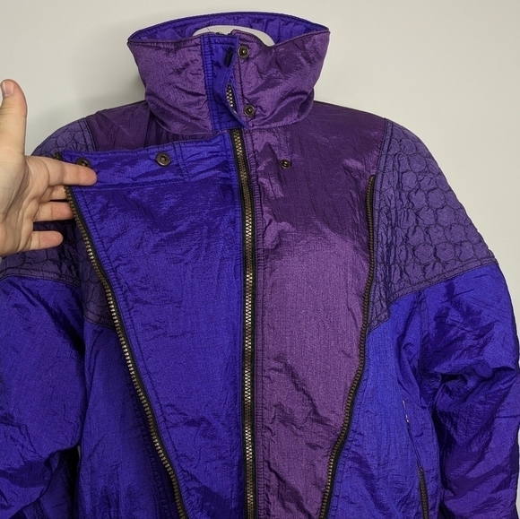 Vintage Europa Helly Hansen purple ski jacket puffer bomber jacket 12 - Picture 5 of 13